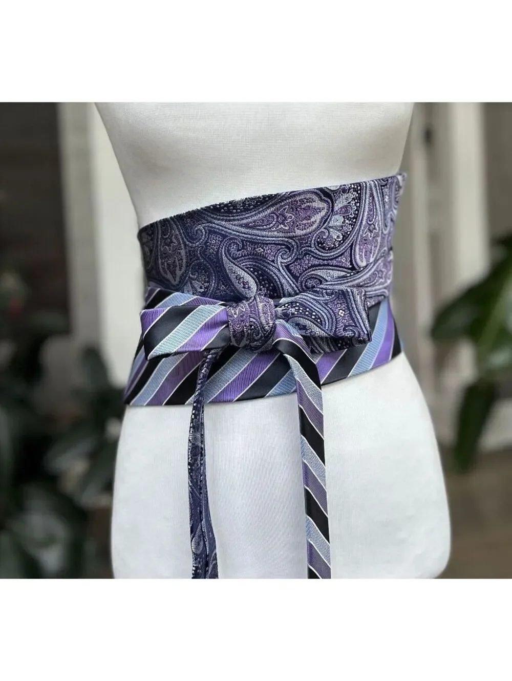 Upcycled Silk Obi Belt | Corset Style Wrap | OOAK | OS